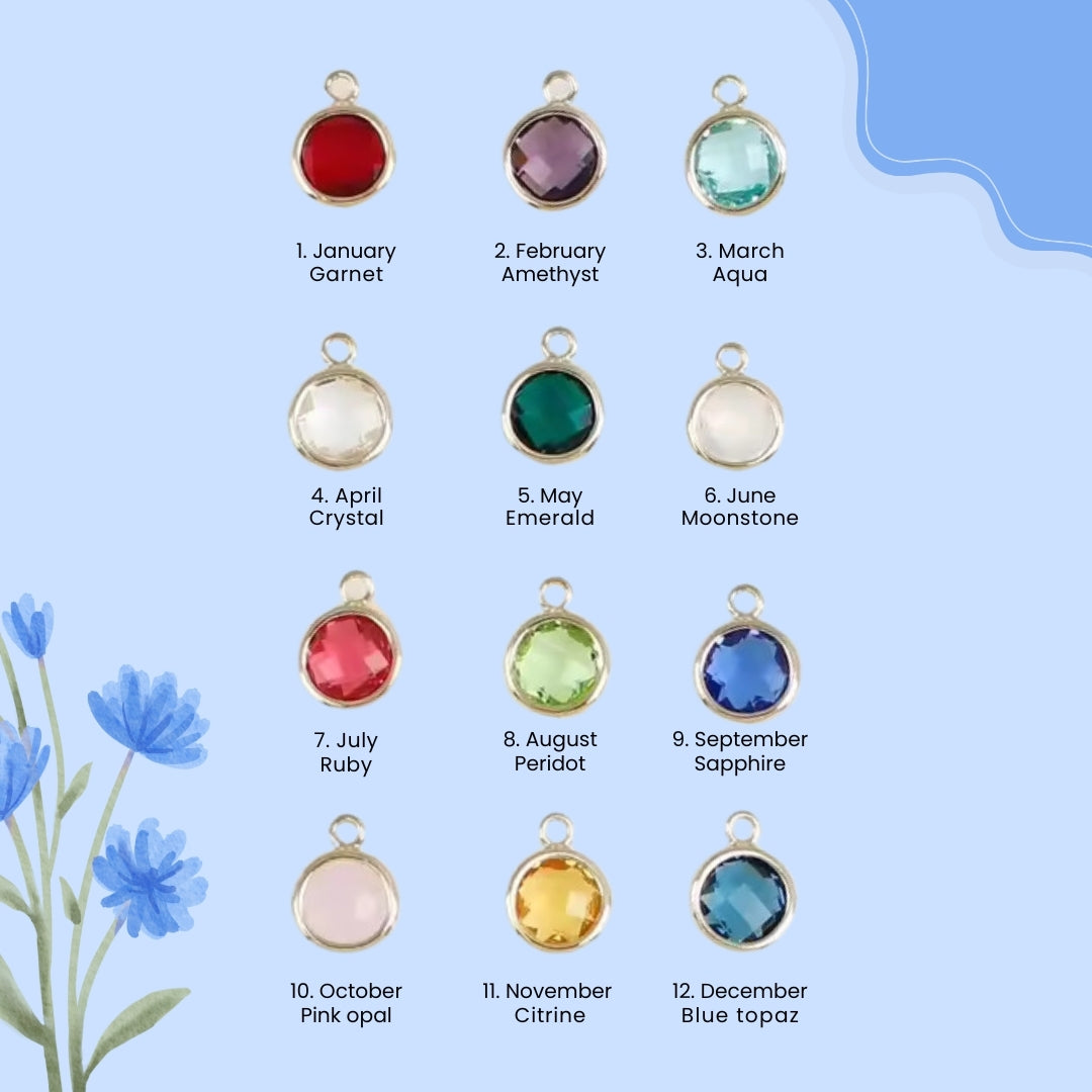 Personalized Birthstone Charm