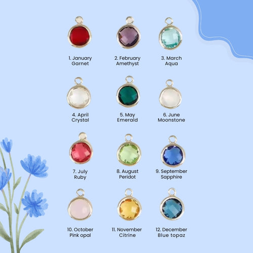 Personalized Birthstone Charm